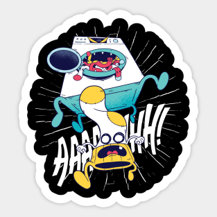 WASHING MACHINE MONSTER Sticker